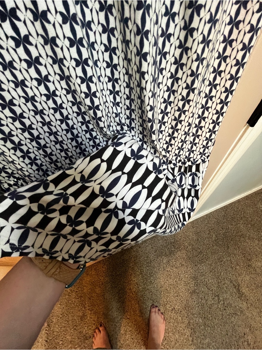 Boden Midi Dress with Ruffle Hem 20 w - Picture 4 of 8